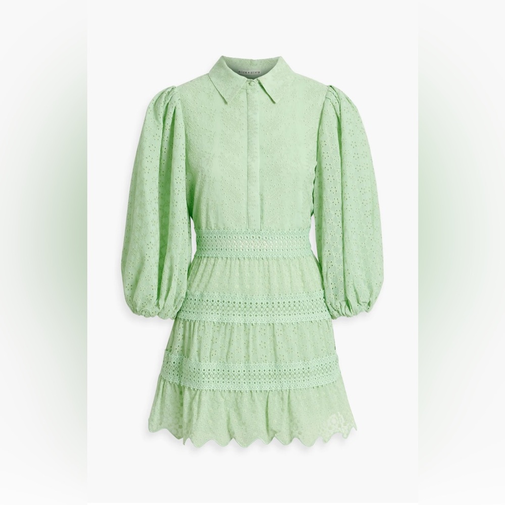 Alice + Olivia Blakesley Broderie Anglaise Mini Dress